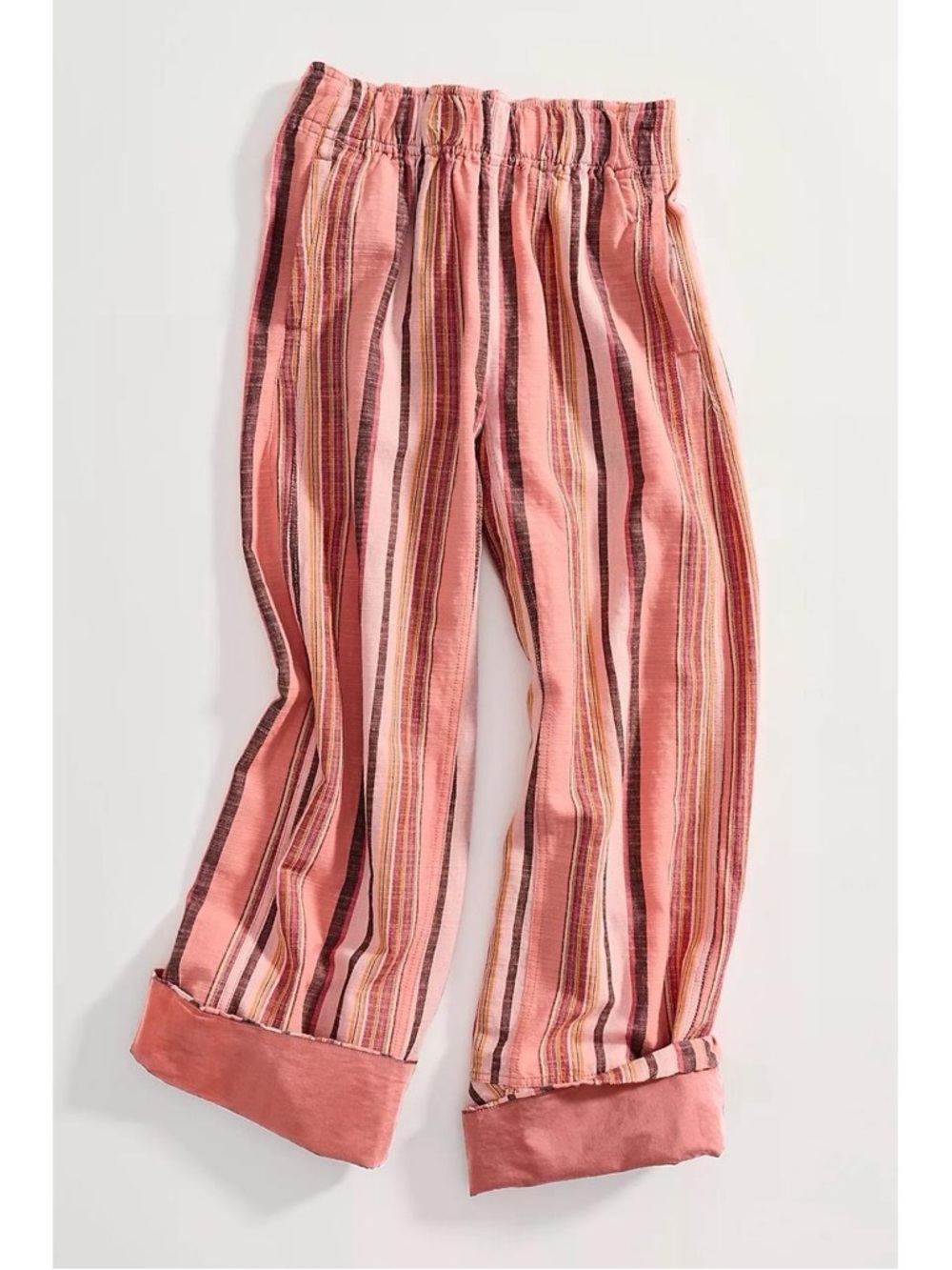 Free People - Day's End Linen Striped Pull-On Pants